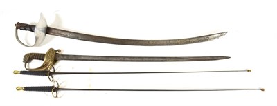 Lot 274 - A Victorian 1827 Pattern Naval Sword, the 77cm single edge fullered steel blade bearing traces...