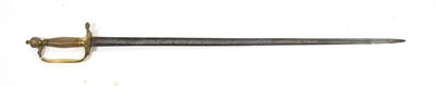 Lot 284 - A 1796 Pattern Infantry Sword, 78.5cm single edge fullered steel blade, the gilt brass hilt lacking