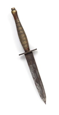 Lot 285 - A Second World War 'Beaded and Ringed' Commando Knife, possibly by Rodgers of Sheffield, the 14.7cm