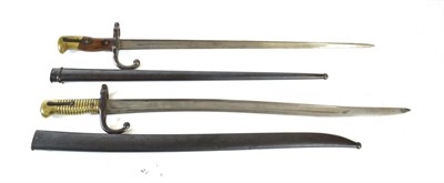 Lot 292 - A French Model 1866 Chassepot Yataghan Sword Bayonet, the back edge of the T section steel...