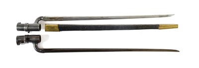 Lot 297 - A British 1853 Pattern Socket Bayonet, the fullered triangular section steel blade with War...