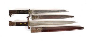 Lot 302 - An Imperial German K98 Sawback Knife Bayonet by Erfurt, the sawback fullered steel blade with...