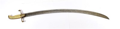 Lot 309 - A Late George III Sabre, the 77 cm broad, curved and fullered blade etched, ''Osborn...