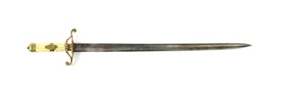 Lot 310 - A George III Naval Five Ball Spadroon, the 51 cm, twin-fullered, single edge steel blade etched...