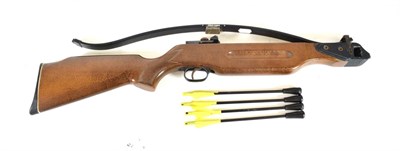 Lot 311 - A Barnett Crossbow, the limb with a span of 69cm and 150lb draw, beech semi pistol grip stock,...