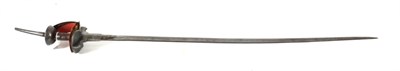 Lot 319 - A 17th Century Indian Firangi, the European 97cm straight single edge blade with two narrow fullers