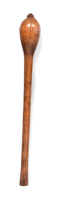 Lot 335 - A South Sea Islands War Club, possibly Solomon Islands, of light honey coloured dense wood, the...