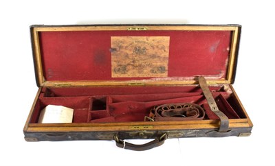 Lot 353 - A Late Victorian, Brass-Bound, Leather Shotgun Case, labelled to the lid underside for William...