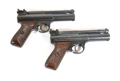 Lot 369 - PURCHASER MUST BE 18 YEARS OF AGE OR OVER  Two Post-War Webley Senior .22 Calibre Air Pistols,...