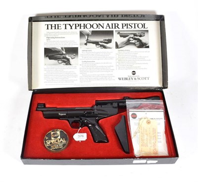 Lot 376 - PURCHASER MUST BE 18 YEARS OF AGE OR OVER A Webley Typhoon .22 Calibre Air Pistol, with black gloss