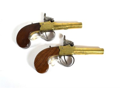 Lot 390 - A Pair of Early 19th Century Percussion Pocket Pistols by Wilkinson, Bristol, each with a 5cm round