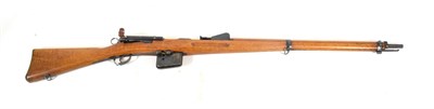 Lot 395 - A Swiss Schmidt-Rubin Model 1889 7.5mm Bolt Action Service Rifle, all metal parts numbered...