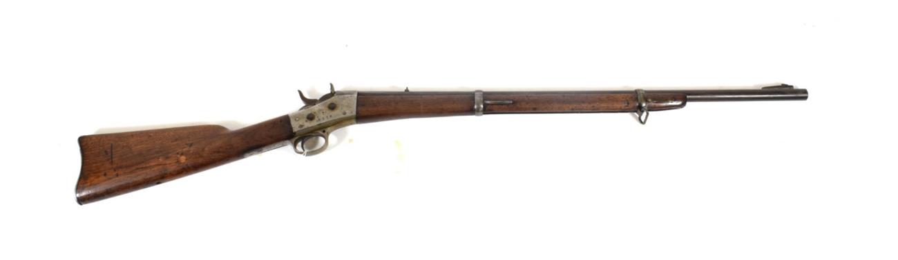 Lot 398 - A Swedish Rolling Block Rifle by Carl Gustaf, 12.7 X 44R   calibre, the 75.5cm steel barrel...