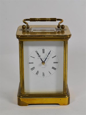 Lot 58 - A brass striking carriage clock, signed Matthew Norman, London