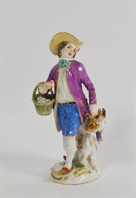 Lot 68 - A Meissen porcelain figure of a poultry seller, 20th century, from the Cris de Paris series,...