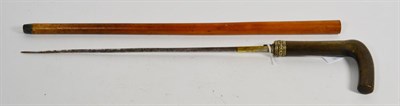 Lot 74 - A sword stick of small proportions, possibly a swagger stick or child's cane