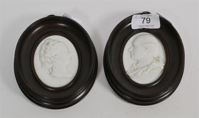 Lot 79 - Two portrait relief busts, of Charles Watson Redworth, second Marquess of Rockingham,...