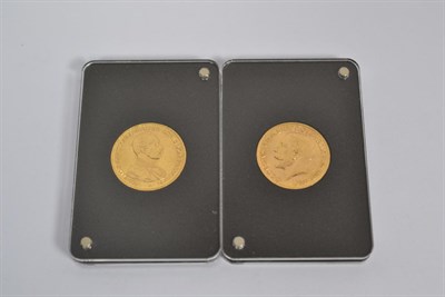 Lot 82 - 'The King and the Kaiser Gold Coins of 1914' comprising 1914 King George V sovereign, and 1914...