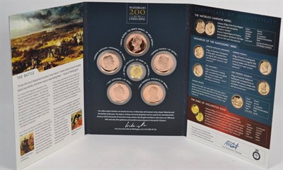 Lot 83 - The Battle of Waterloo 200, 1815-2015, Waterloo mint set of medals, comprising Duke of...