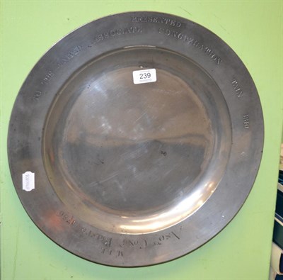 Lot 239 - A dated alms dish