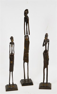 Lot 246 - Three modern African bronzes