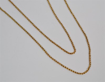 Lot 271 - A 9 carat gold rope twist chain, length 78cm