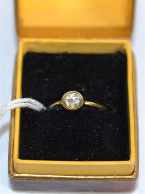 Lot 276 - A Georgian rose cut diamond solitaire ring, estimated diamond weight 0.25 carat approximately,...