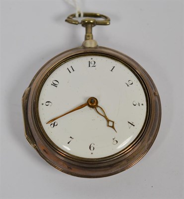 Lot 288 - A silver pair cased verge pocket watch, signed J Freeman, London, London hallmark for 1796