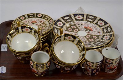 Lot 300 - A tray Royal Crown Derby, Imari Wares, including plates tea cups and saucer etc