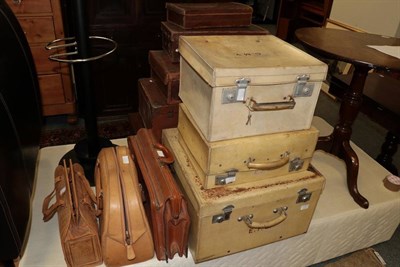 Lot 1055 - Eleven various suitcases and bags