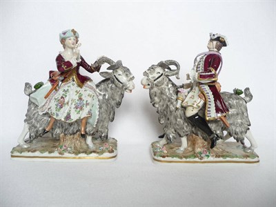 Lot 68 - A Pair of Dresden Porcelain Figures of Count von Bruhl's Tailor and His Wife, late 19th/early...