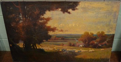 Lot 1084 - Circle of Sir Alfred East, (1844-1913), oil on canvas, 51cm by 76cm (unframed)
