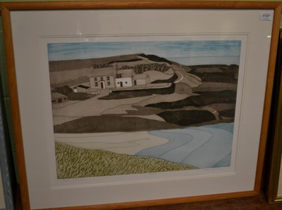 Lot 1107 - John Brunsdon, (1933-2014), Port Colman, signed and numbered inscribed print, 45cm by 60cm