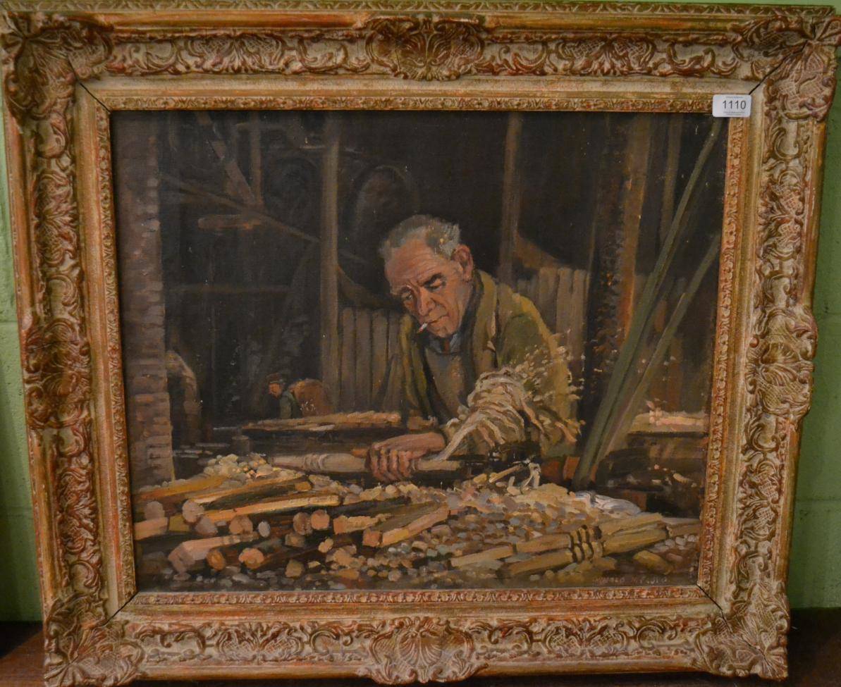 Lot 1110 - Donald Henry Floyd (1892-1965), WM Morgan the last of the turners, signed oil on canvas, 50cm...