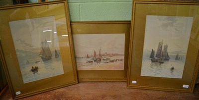 Lot 1111 - Robert Anderson (Scottish 1842-1885) three coastal scenes, watercolours, all signed (3)