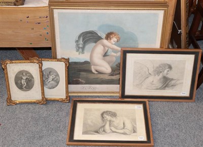 Lot 1128 - After Francesco Bartolozzi, group of seven engravings of various classical scenes