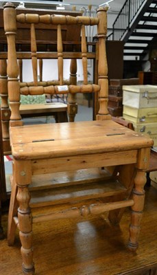 Lot 1221 - A 19th century pine metamorphic chair