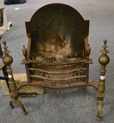 Lot 1230 - A 17th century style fire basket with ball knopped finials