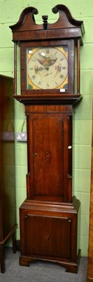 Lot 1254 - An oak thirty hour long case clock, square painted dial inscribed Barraclough, Haworth, early...