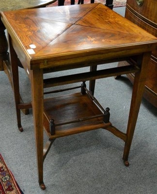 Lot 1292 - A late Victorian rosewood envelope card table