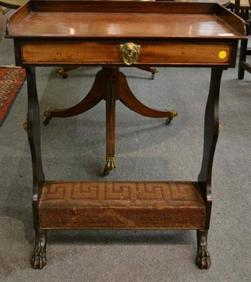 Lot 1293 - Late 19th century small Irish mahogany table with gallery top