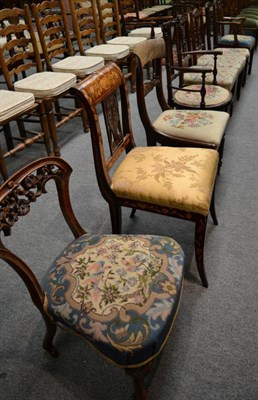 Lot 1309 - Eight assorted 19th century, and later chairs to include a 19th century Dutch marquetry inlaid...