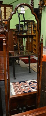 Lot 1346 - A 1920s/30s mahogany cheval mirror