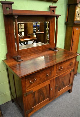 Lot 1355 - Early 20th century rosewood mirror back sideboard