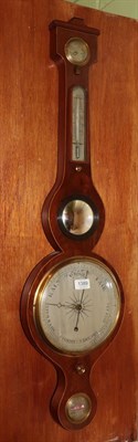 Lot 1389 - A mahogany wheel barometer, signed, C.Fochetti, Aberdeen, circa 1830