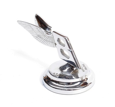 Lot 3001 - A Chrome on Brass Bentley Car Mascot, the winged bee on a circular moulded base stamped HR Owen...