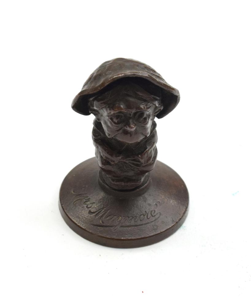 Lot 3010 - A 1920's Bronze Lorry Mascot for May & Padmore Ltd, Birmingham, the base inscribed Mrs Maymore, the