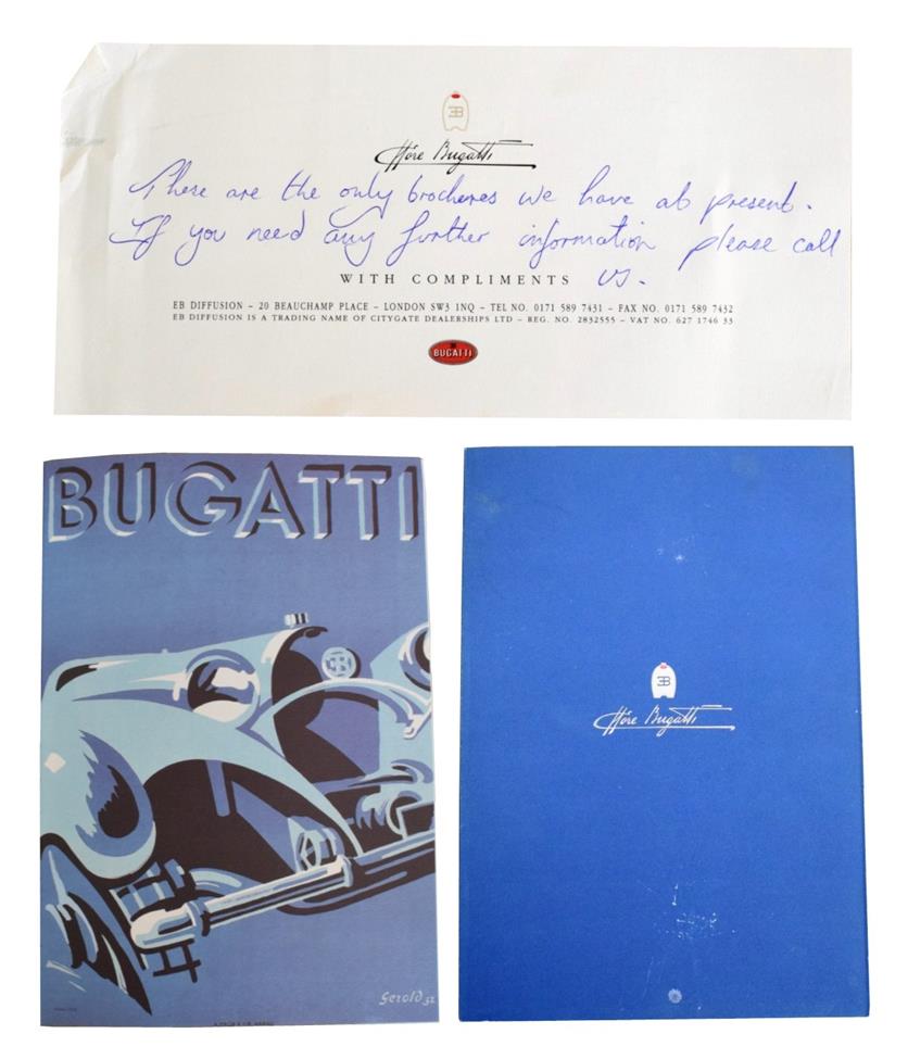 Lot 3028 - Ettore Bugatti: A Luxury 20 Page Sales Programme, containing colour and black and white images,...