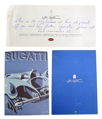 Lot 3028 - Ettore Bugatti: A Luxury 20 Page Sales Programme, containing colour and black and white images,...