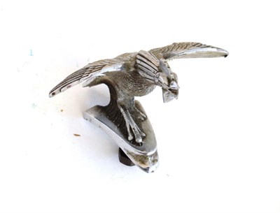 Lot 3042 - A 1930's Zinc Diecast and Chrome Plated Car Mascot, a bantam rooster from a Singer motorcar,...